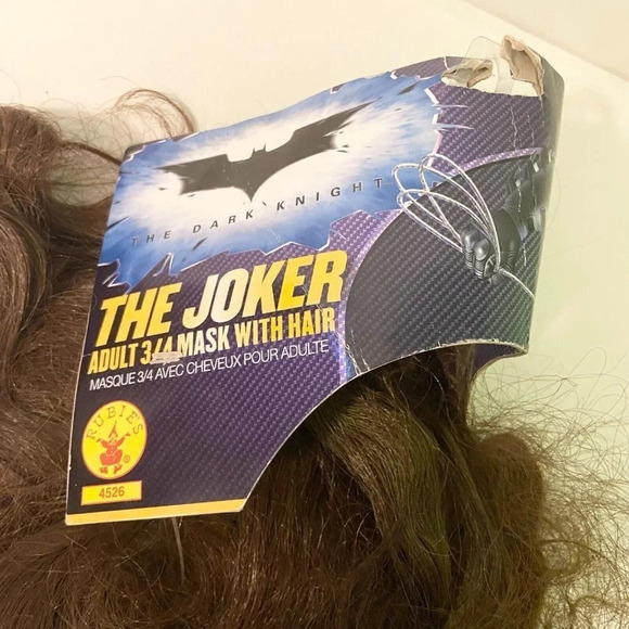 2009 Rubies Batman The Joker Adult 3/4 Mask with Hair  The Dark Knight - Picture 6 of 11